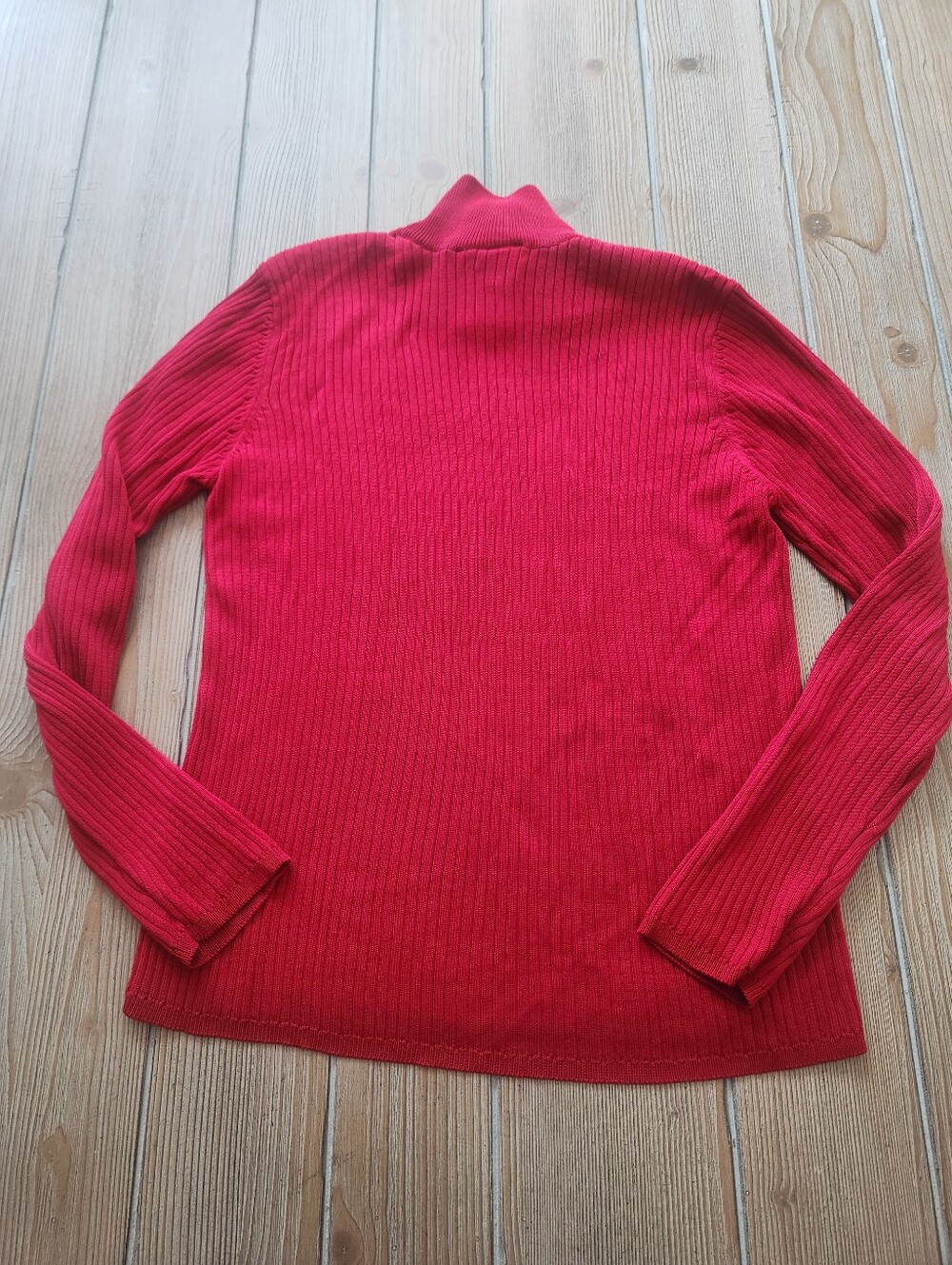 Talbots Ribbed Turtleneck Sweater - Bright Red - Picture 4 of 4